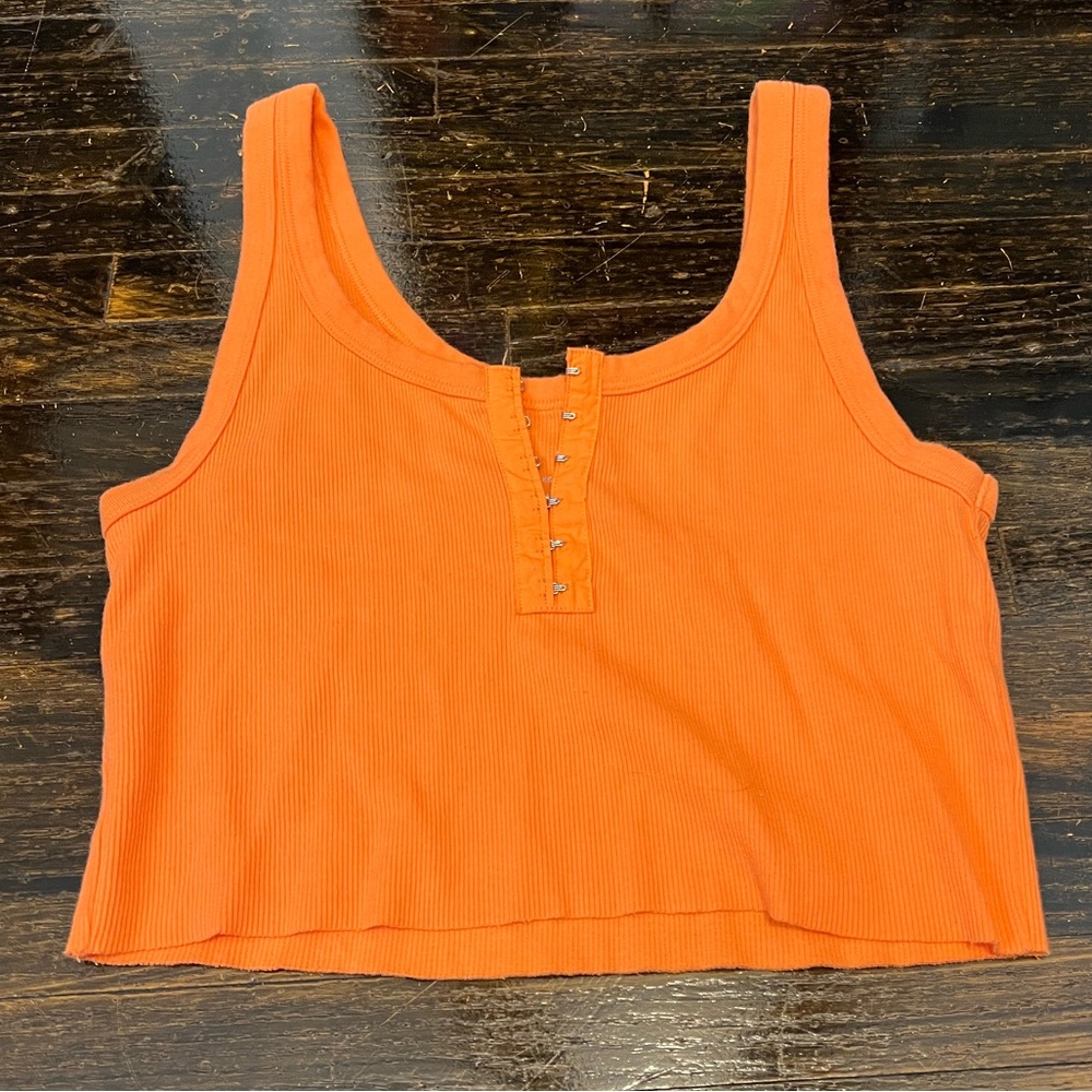Bright Orange Hook & Eye Tank Top Aerie